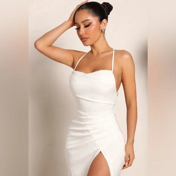 SHEIN | Dresses | Holy Pearl Maxi Dress White | Poshmark SHEIN | Dresses | Holy Pearl Maxi Dress White | Poshmark